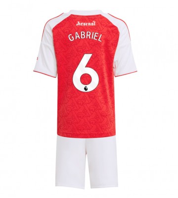 Arsenal Gabriel Magalhaes #6 Hjemmebanetrøje Børn 2025-26 Kortærmet (+ Korte bukser)